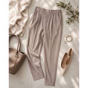 AllSaints Tapered Pull On Trousers Pale Taupe Size US 4 EU 36 Career Pants